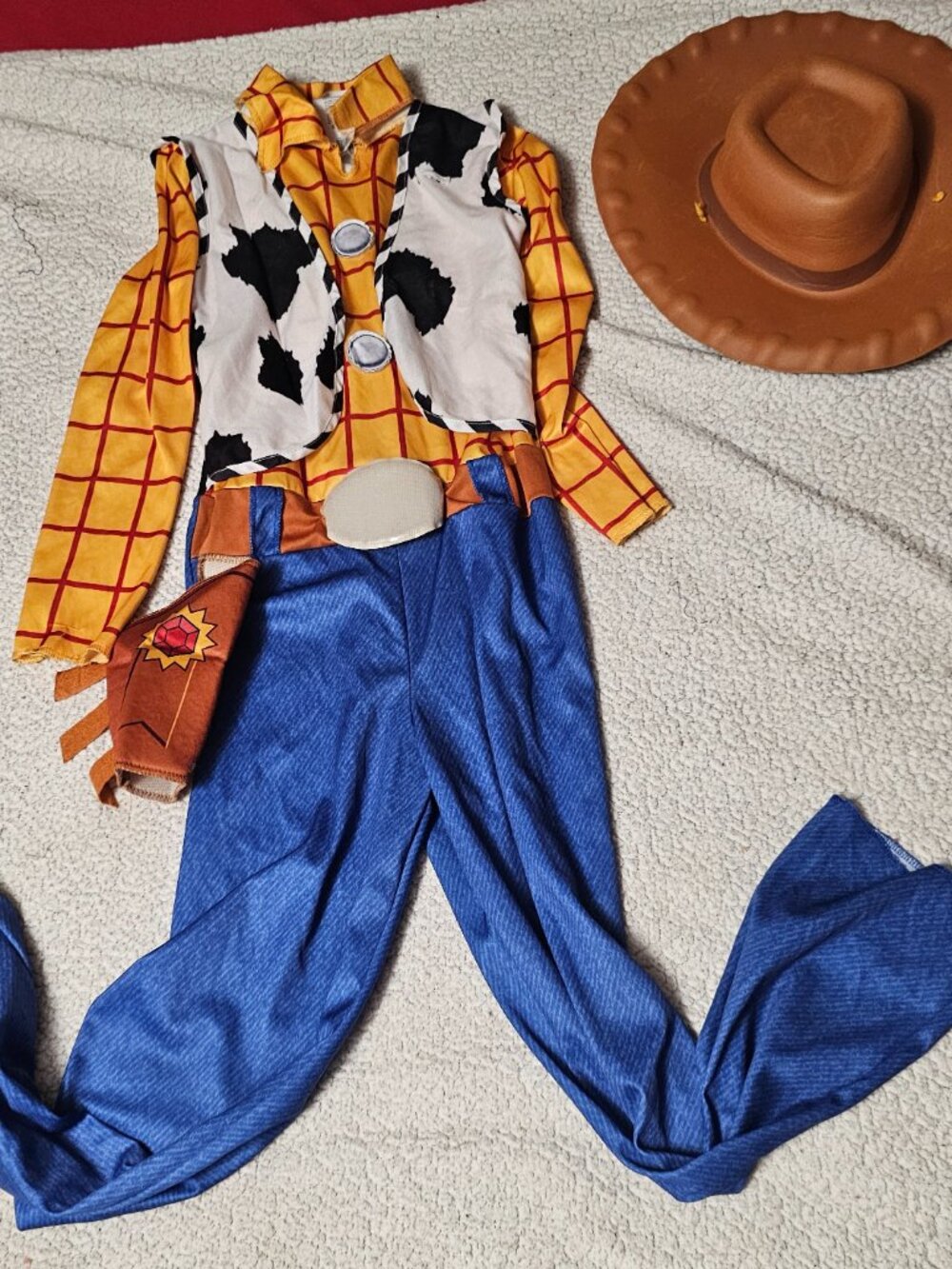 Disney Toy Story Woody Halloween Costume Size M (8) - No Boots & Badge